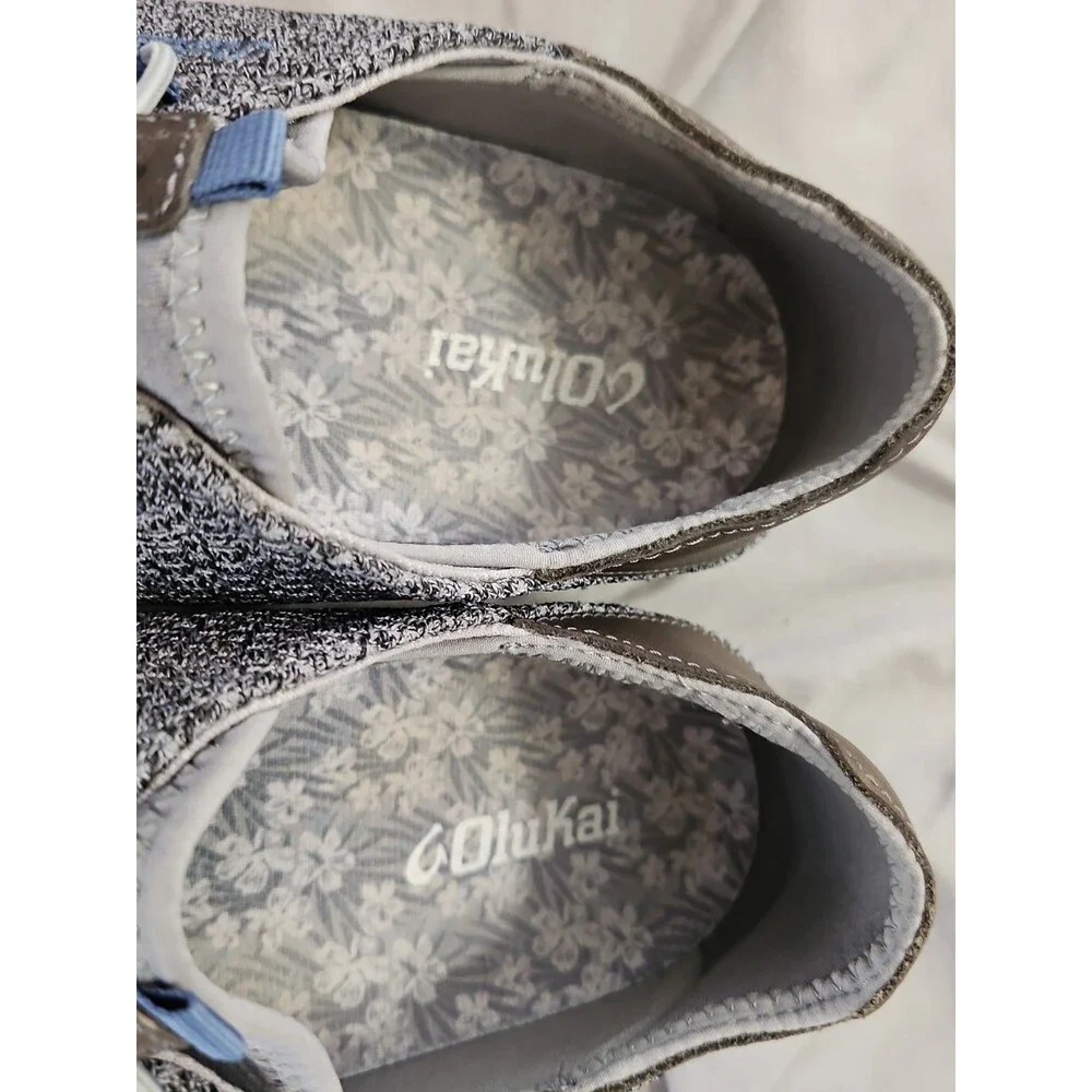 OluKai Alapa Li Men’s Size 12 Slip On Running Sneakers Charcoal Gray Mesh EUC
